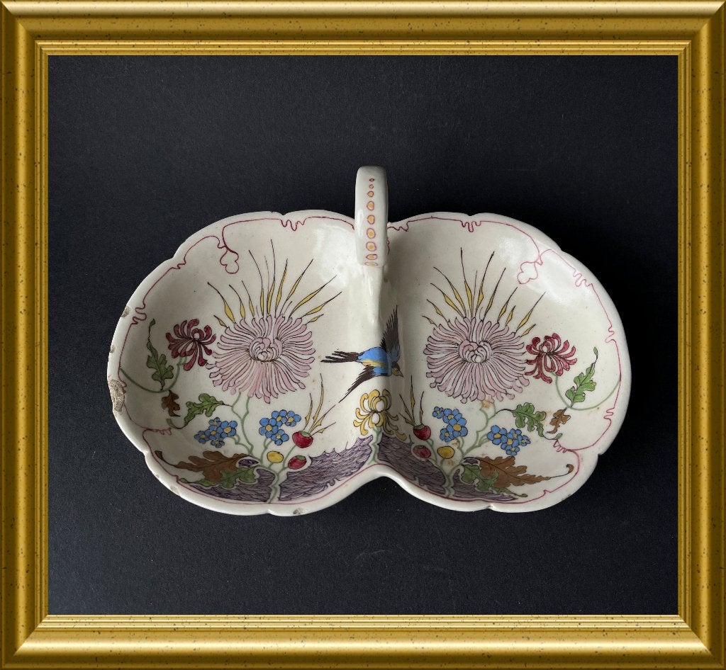 Prachtig handgeschilderd platelen schaaltje, Ivora Gouda., Antiek en Kunst, Ophalen of Verzenden