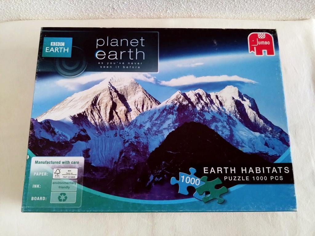 Jumbo Planet Earth puzzel 1000 stukjes, Hobby en Vrije tijd, Denksport en Puzzels, Ophalen of Verzenden, 500 t/m 1500 stukjes
