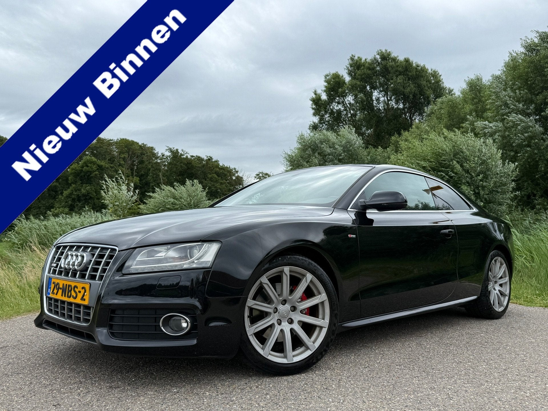 Audi A5 Coupé 2.0 TFSI Pro Line S Automaat | H-Leder | Orig, Auto's, Parkeersensor, Gebruikt, Zwart, 4 cilinders