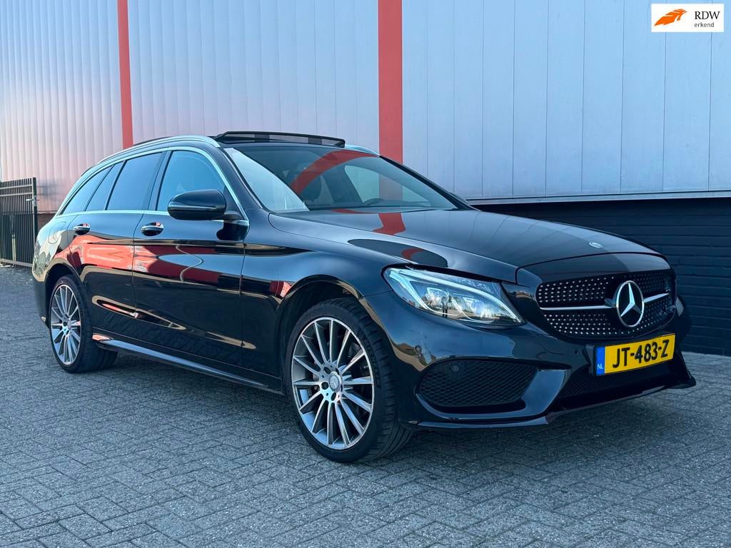 Mercedes-Benz C-klasse Estate 200 AMG NAP PANO, Automaat, Zwart, Mercedes-Benz, Stationwagon