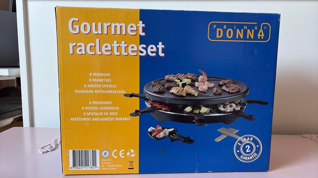 Gourmet Raclette set 8pers, Ophalen, Zo goed als nieuw, 8 personen of meer