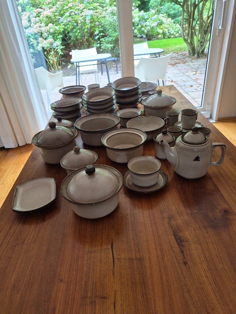 Uitgebreid servies van aardewerk - Vintage stijl, Ophalen, Overige merken, Vintage, Aardewerk