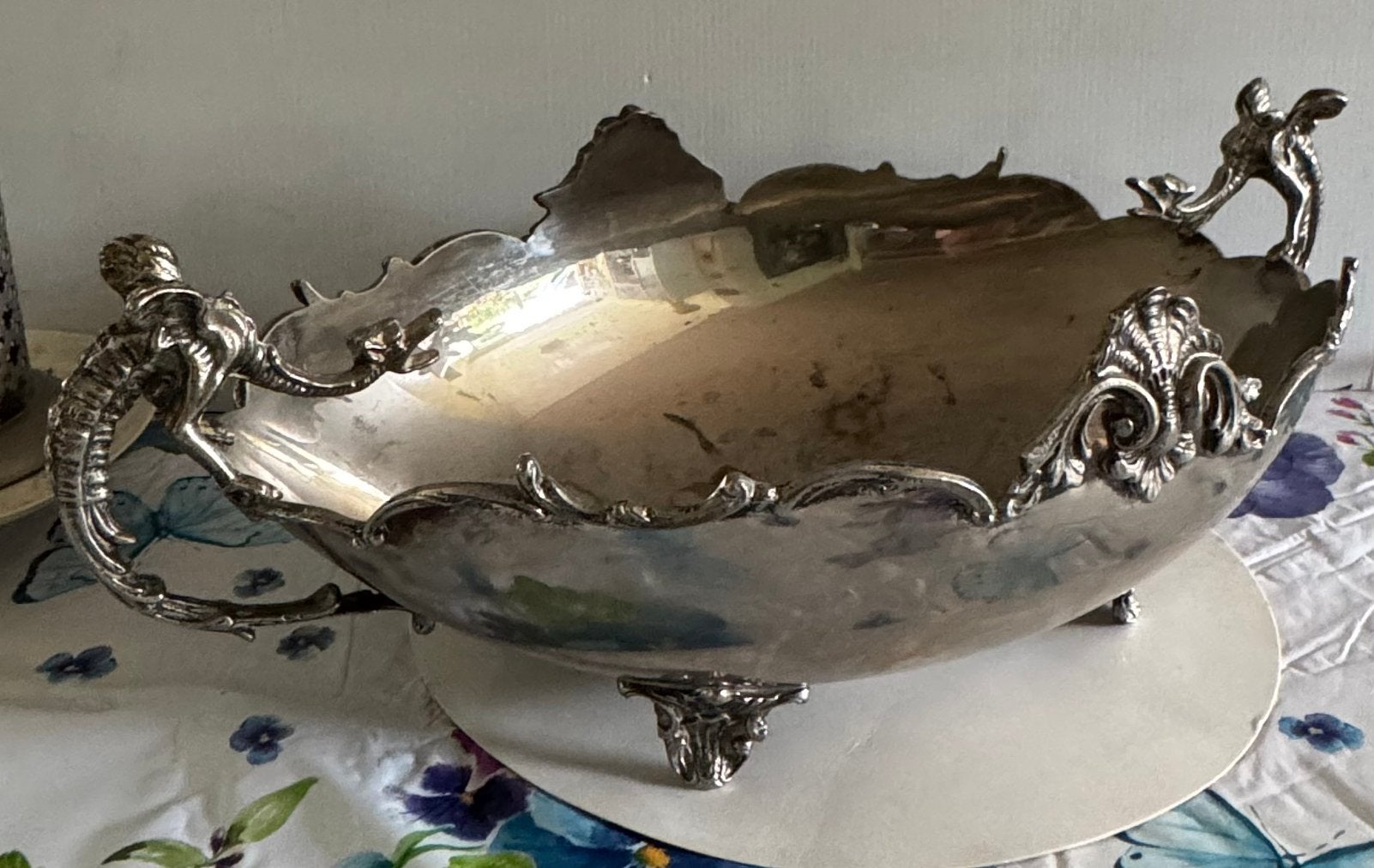 Verzilverde schaal, Antiek en Kunst, Ophalen of Verzenden