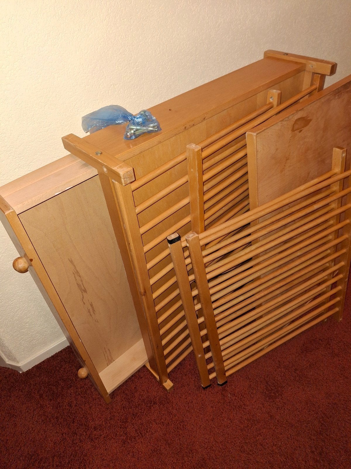 Houten  kinderbox met lade -  gebruikt, Ophalen, 90 cm, Klassiek, Zo goed als nieuw