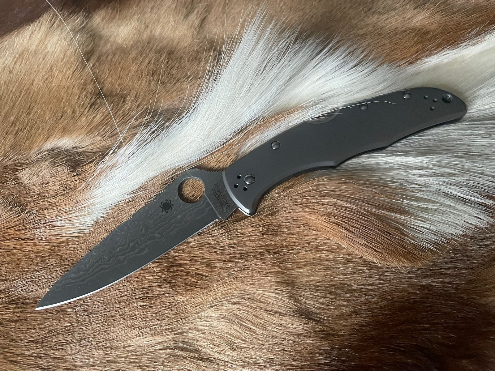 Spyderco Endura 4 Damascus-titanium, Ophalen of Verzenden, Mes of Dolk