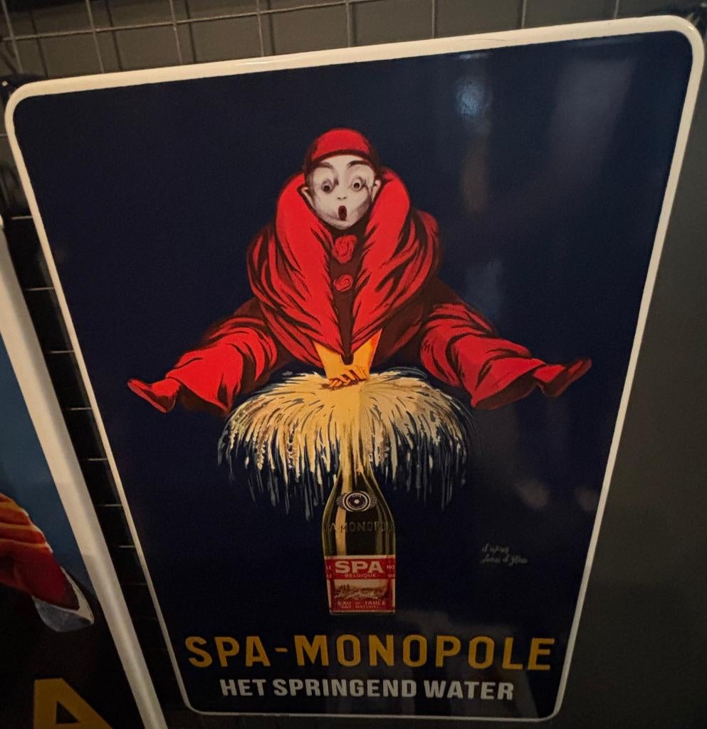 emaille reclamebord spa monopole, Ophalen of Verzenden, Nieuw, Reclamebord