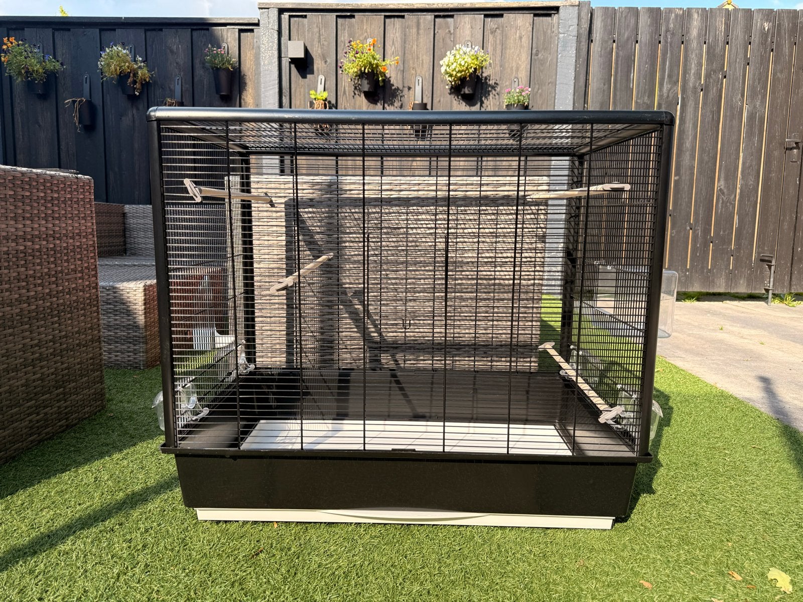 Savic Vogelkooi Primo 60 zwart! 80cm z.g.a.n., Ophalen, Zo goed als nieuw, Metaal, Vogelkooi