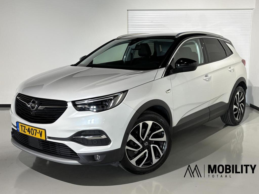 Opel Grandland 1.2 Turbo Aut|ULTIMATE|NL-auto|360 Cam|19''|A, Auto's, Opel, Gebruikt, 1199 cc, Leder en Stof, Wit