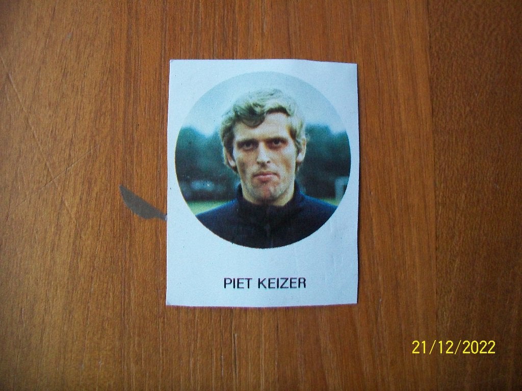 Piet Keizer plaatje ( Ajax) uit 1-0 Plakalbum 1971-1972, Verzenden, Gebruikt, Ajax, Poster, Plaatje of Sticker