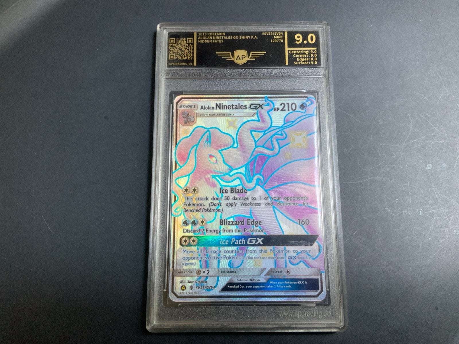 Alolan Ninetales GX Shiny FA PSA 9.0 Pokemon Kaart, Hobby en Vrije tijd, Verzamelkaartspellen | Pokémon, Ophalen, Nieuw, Losse kaart