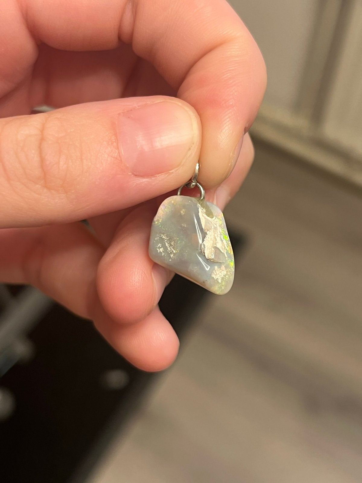 Mooie opaal hanger - Uniek sieraad, Gebruikt, Ophalen of Verzenden, Steen of Mineraal, Met edelsteen