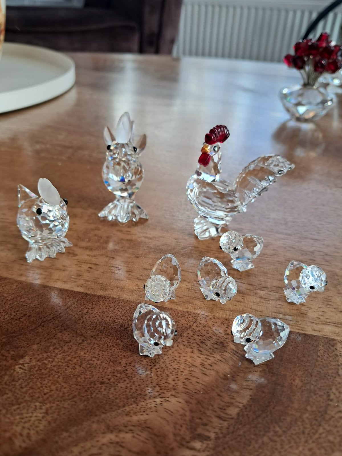 Swarovski kuikentjes, kip & haan, Ophalen of Verzenden, Zo goed als nieuw, Figuurtje