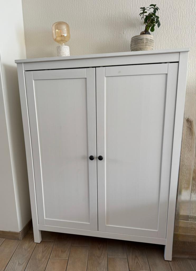 Witte vintage look opbergkast, Huis en Inrichting, Kasten | Computermeubels, Ophalen, Gebruikt