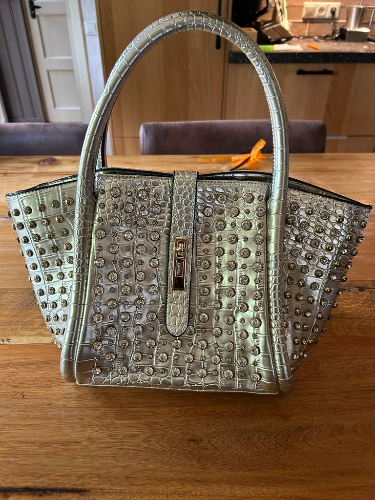 Goudkleurige tas, Sieraden, Tassen en Uiterlijk, Tassen | Damestassen, Ophalen of Verzenden, Zo goed als nieuw, Overige kleuren