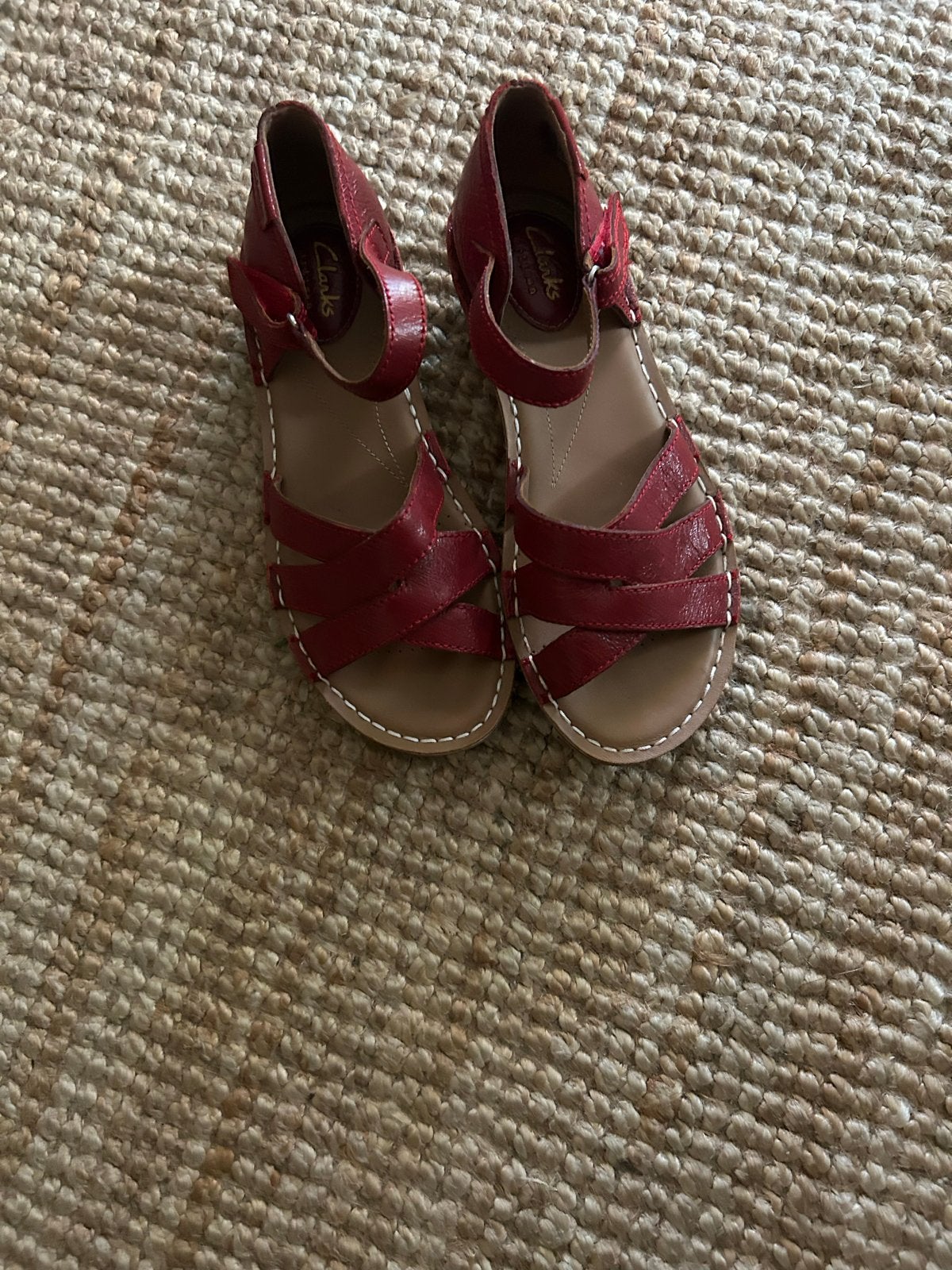 Clarks Artisan Leren Sandalen Maat 37 Rood, Ophalen of Verzenden, Gedragen, Rood, Sandalen of Muiltjes