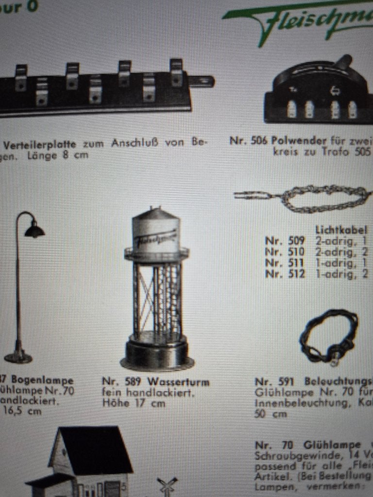 GEVRAAGD Fleischmann Wasserturm/Bekohlungsanlage, Gebruikt, Gelijkstroom, Fleischmann, Overige typen
