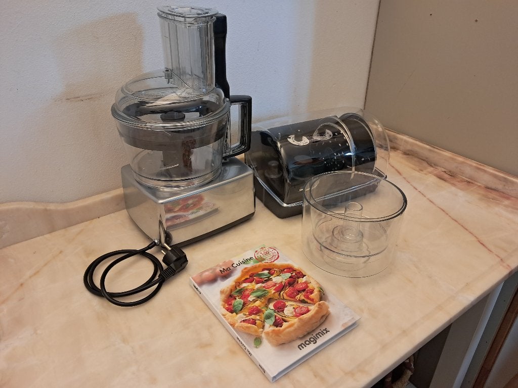 Magimix keukenmachine compact 3200XL mat chroom, Ophalen, Zo goed als nieuw, 2 tot 3 liter, Vaatwasserbestendig