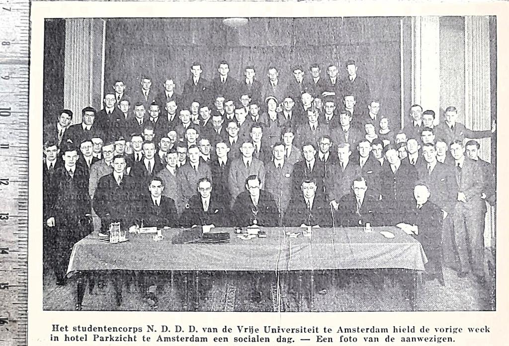 Amsterdam 1933, soc. dag studentencorps NDDD van de VU in ho, Verzenden, Voor 1940, Gebruikt, Overige onderwerpen