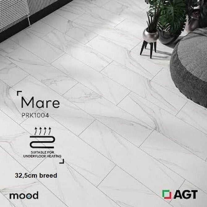 32,5cm breed Waterbestendig Tegel laminaat Mare marmer wit, 75 m² of meer, Nieuw, Ophalen of Verzenden, Tegel laminaat vloer waterbestendig marmer wit