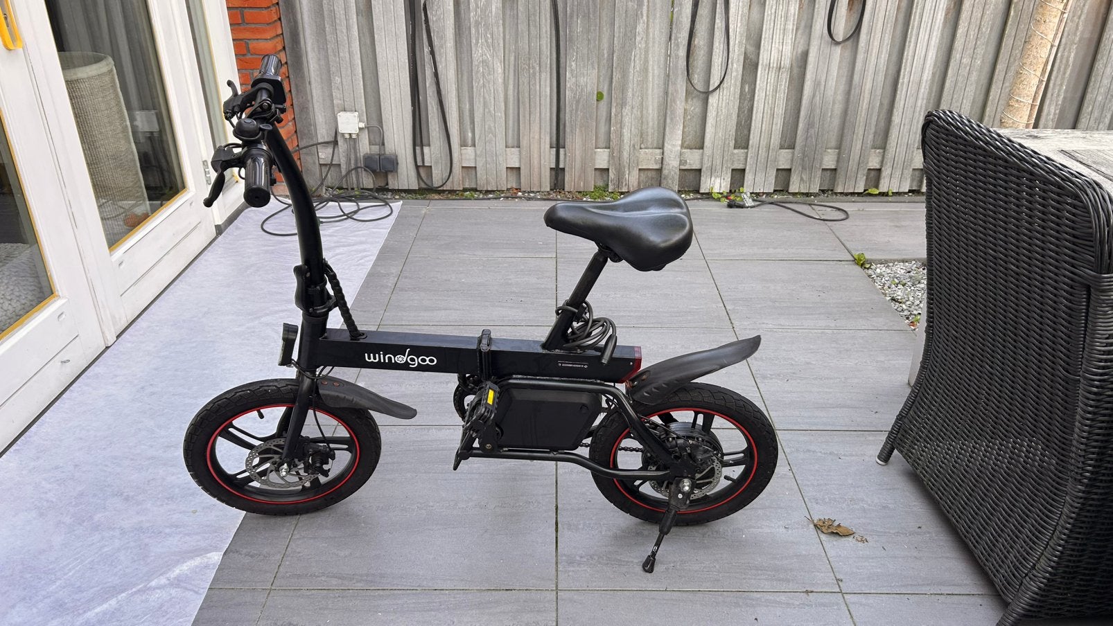 Windgoo b20 elektrische fiets – compact & inklapbaar, Zo goed als nieuw, Minder dan 47 cm, 50 km per accu of meer, Ophalen