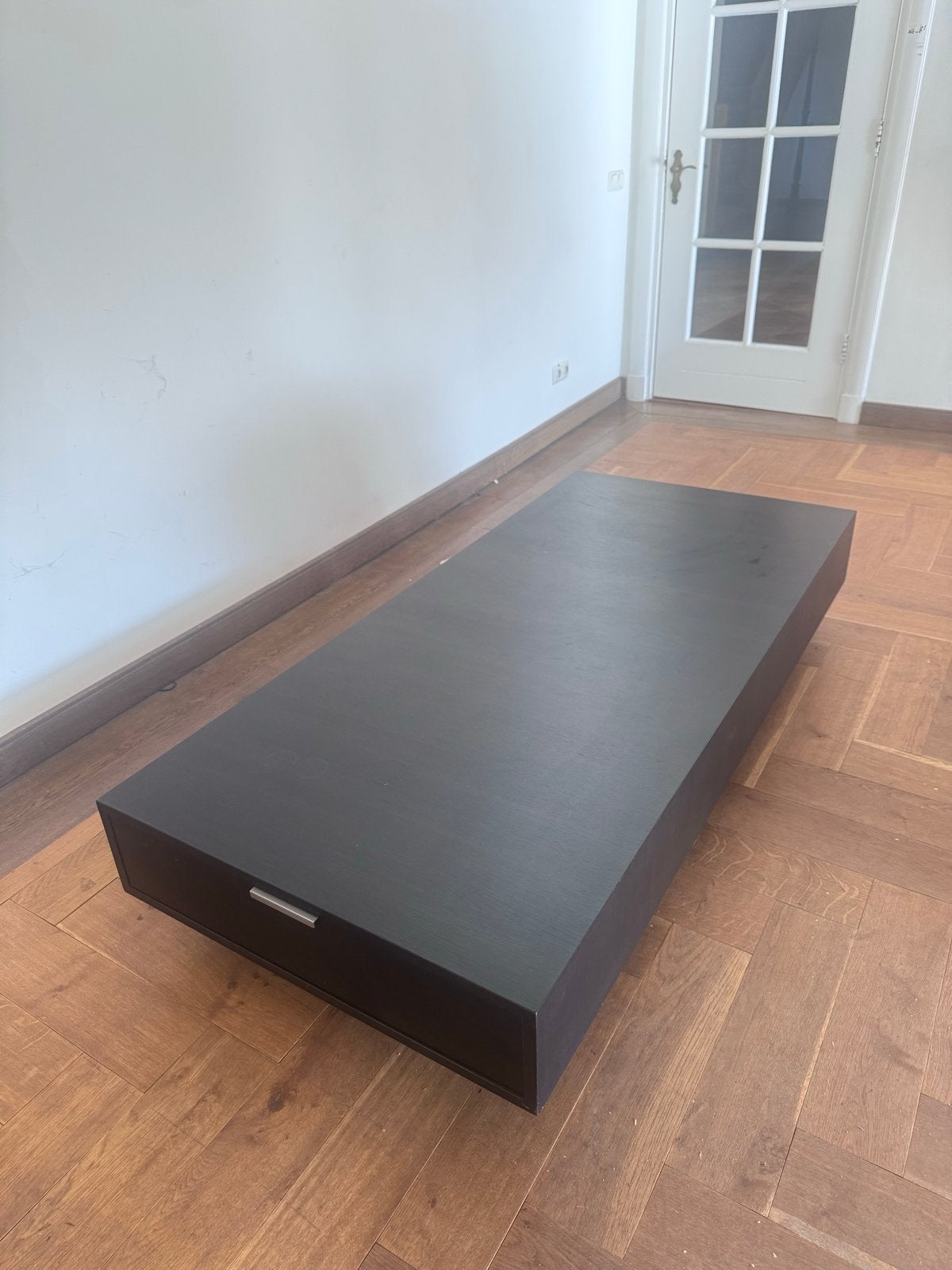 Salontafel met lades Linteloo- Donkerbruin, modern design, Huis en Inrichting, Ophalen, Gebruikt, 50 tot 100 cm, 150 tot 200 cm