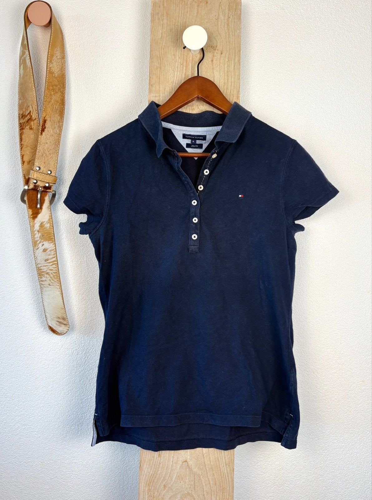Tommy Hilfiger polo shirt - Maat XL, Kleding | Dames, Maat 46/48 (XL) of groter, Korte mouw, Gedragen, Verzenden