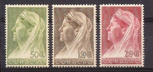 Curacao 135-137 Ongebruikt met Gom, Postzegels en Munten, Postzegels | Nederlandse Antillen en Aruba, Verzenden, Postfris