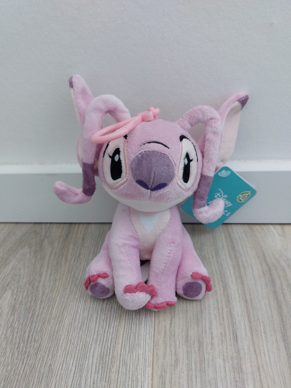 Nieuw! Knuffel sleutelhanger Angel stitch roze L2209, Ophalen of Verzenden, Zo goed als nieuw, Overige typen