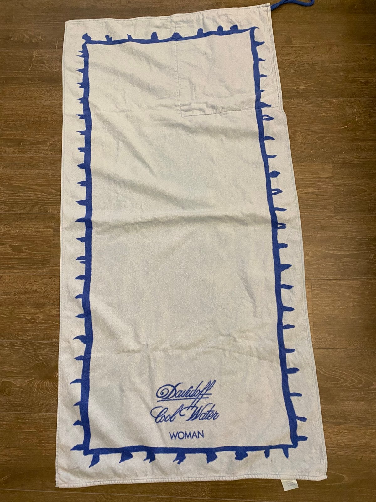 ZGAN Strandlaken badhanddoek van DAVIDOFF COOL WATER WOMAN, Ophalen of Verzenden, Zo goed als nieuw, Blauw, Handdoek