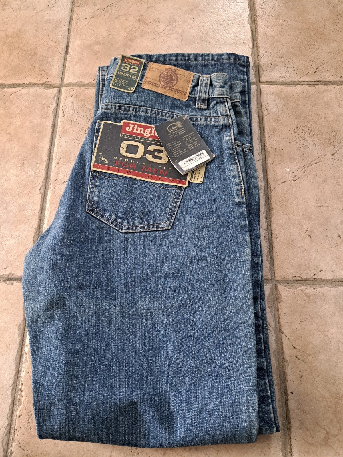 Jinglers Spijkerbroek Maat 32/32 - Nieuw met labels, Blauw, Nieuw, W32 (confectie 46) of kleiner, Ophalen of Verzenden