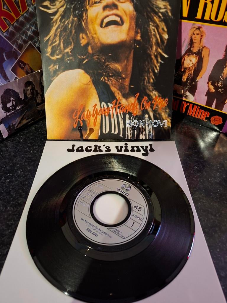 Bon Jovi - Lay Your Hands On Me (Single Vinyl) 1989, Cd's en Dvd's, Vinyl | Rock, Ophalen of Verzenden, Gebruikt, Overige formaten