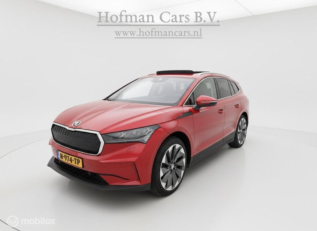 Skoda Enyaq iV 80 | SOH 92% | Panorama Schuifdak | Leder/Alc, Auto's, Skoda, Automaat, Achterwielaandrijving, Gebruikt, Grijs
