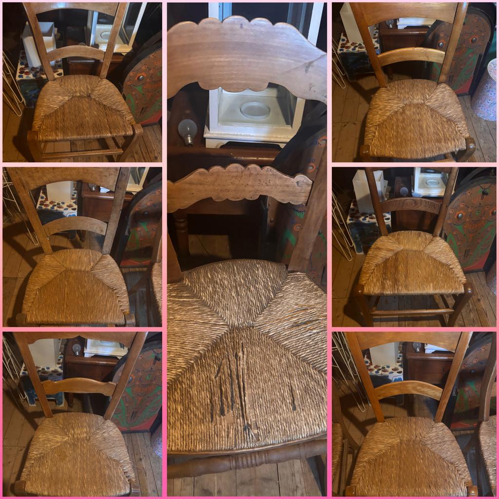 7 Biedermeier stoelen, Ophalen, Gebruikt