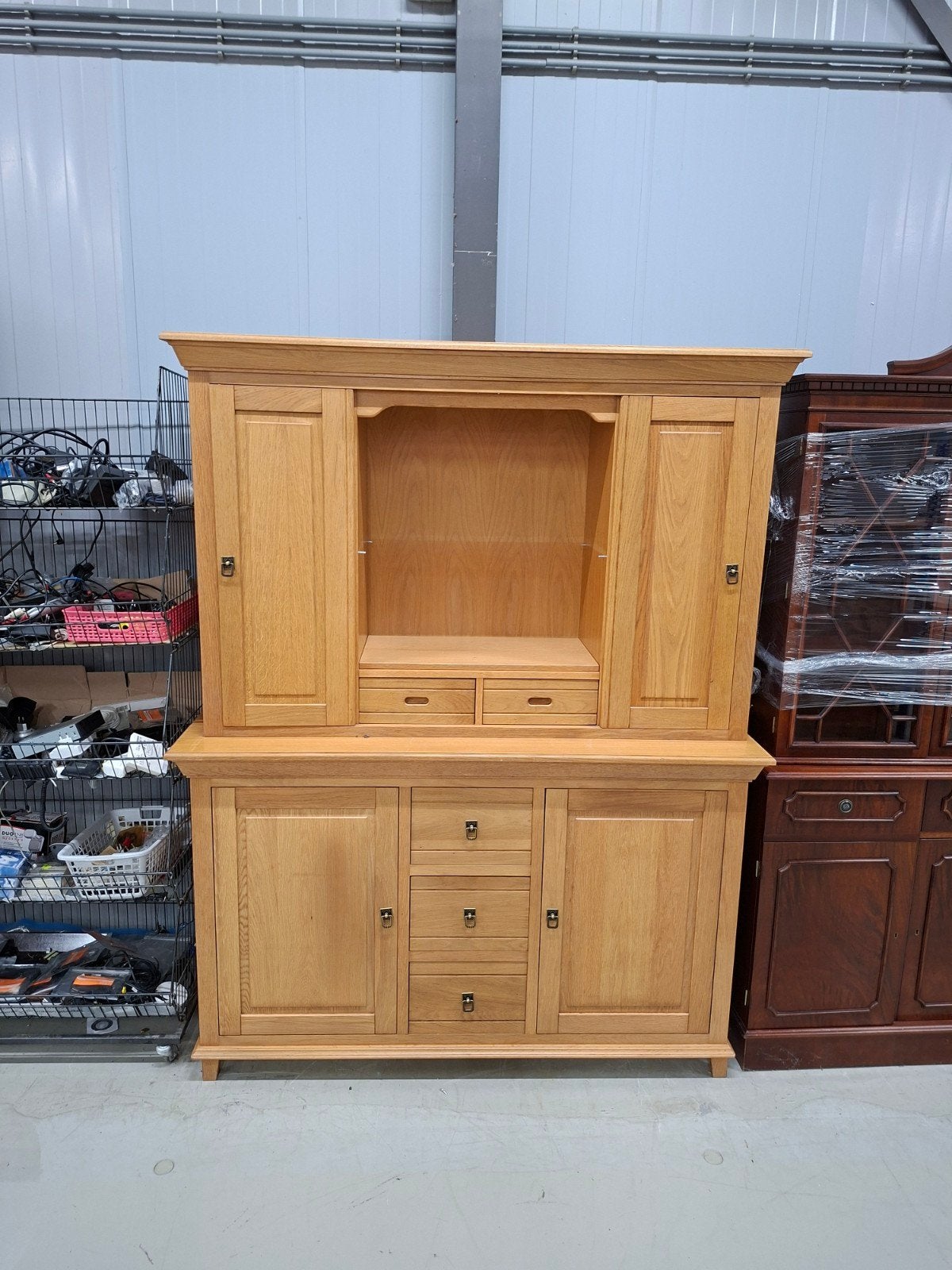 Eikenhouten Dressoir/Buffetkast - Zo goed als nieuw, 100 tot 150 cm, Ophalen of Verzenden, Zo goed als nieuw, Onbekend