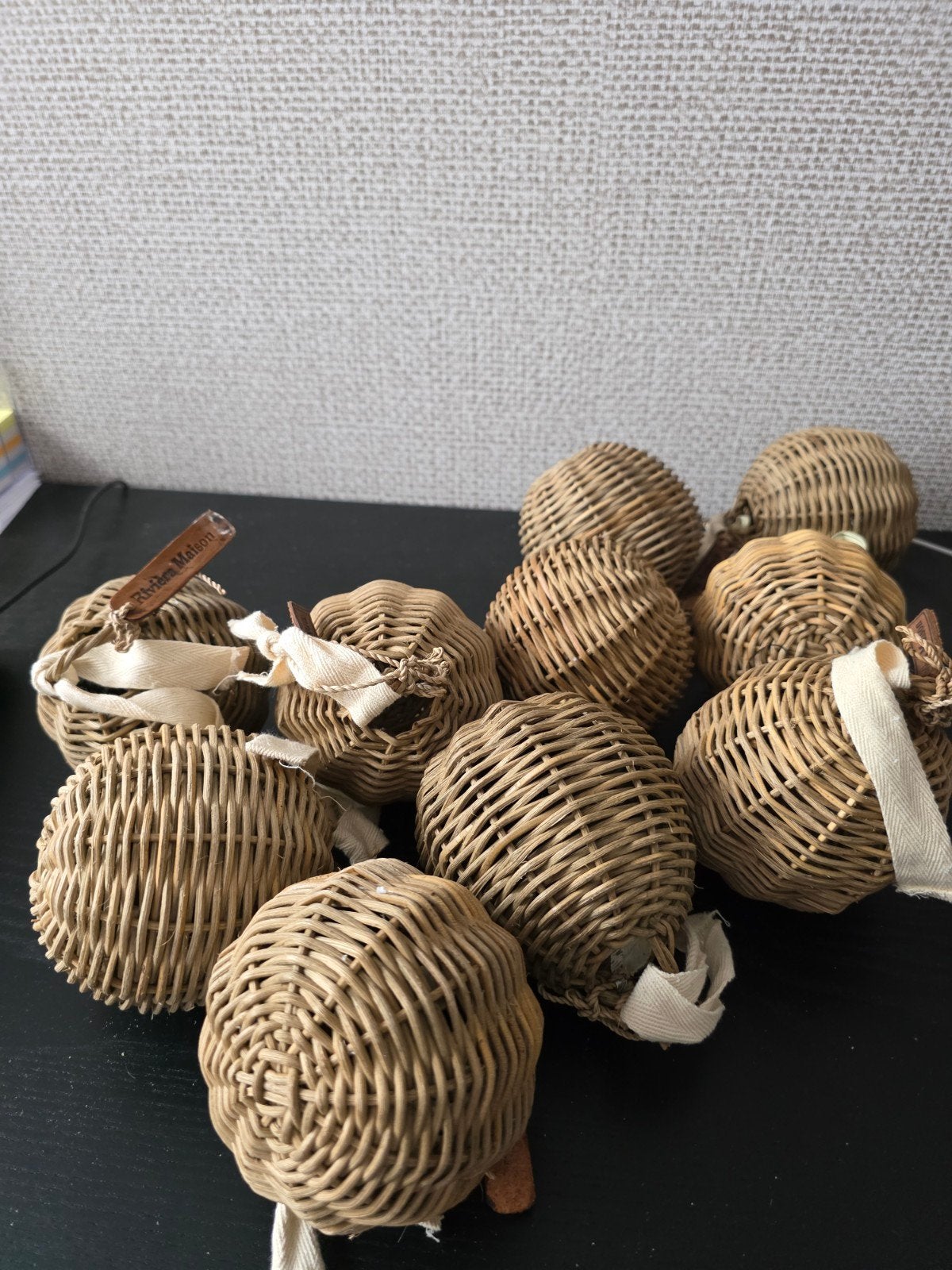 riviera maison rattan kerst ballen 3,00 ps, Ophalen of Verzenden