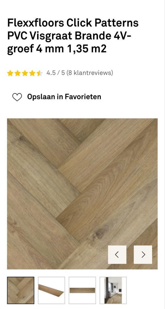 Gezocht Flexxfloors Click Patterns Visgraat SPC Brande, Ophalen, Overige typen, Nieuw, Minder dan 10 m²
