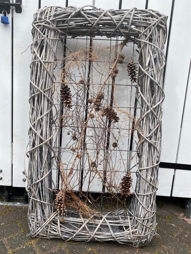 Decoratieve wilgentenen frame, Huis en Inrichting, Ophalen, Gebruikt, Landelijk, Natuurlijk materiaal