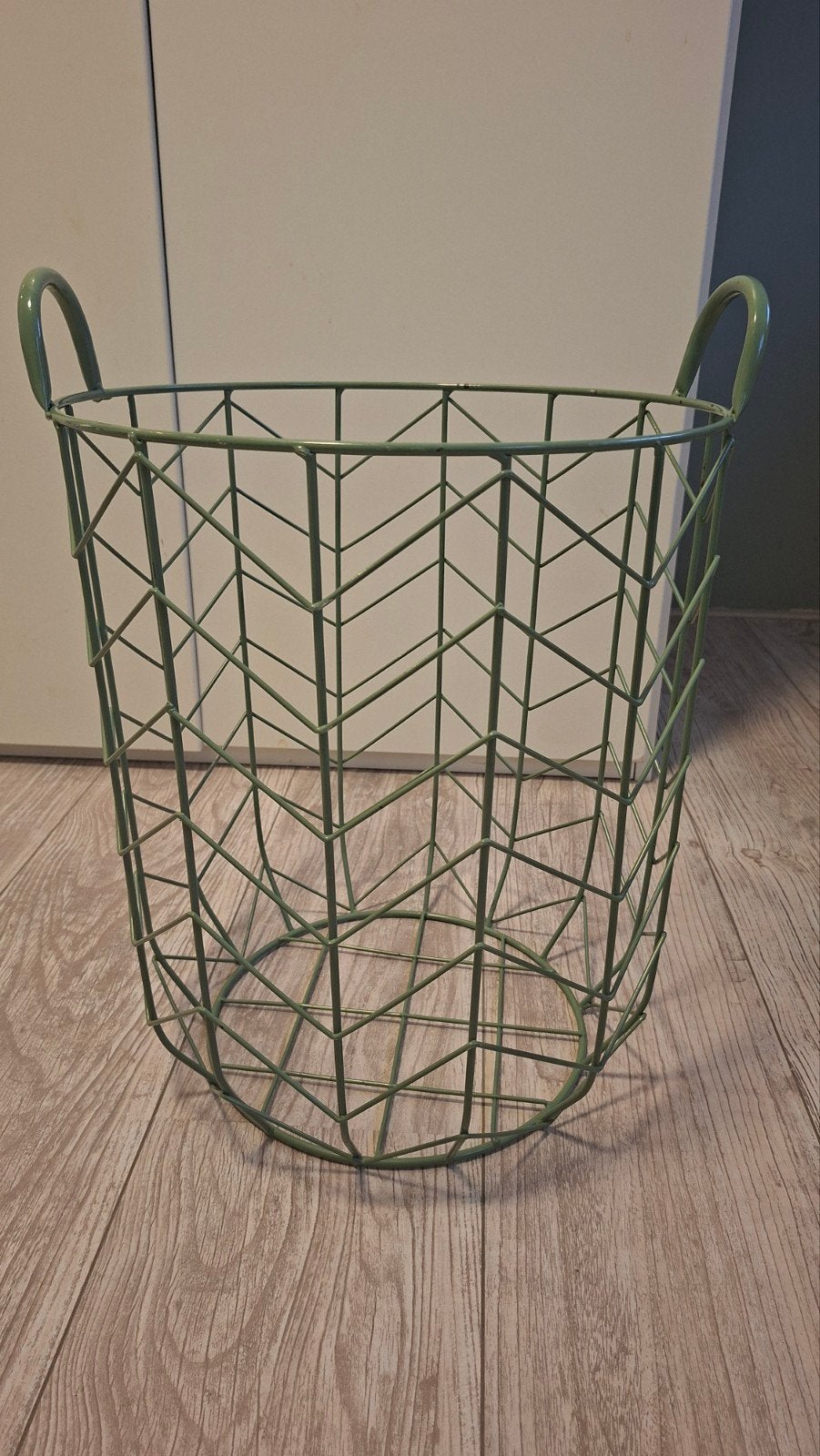 Groene mand, Ophalen, Gebruikt, Rond, Metaal
