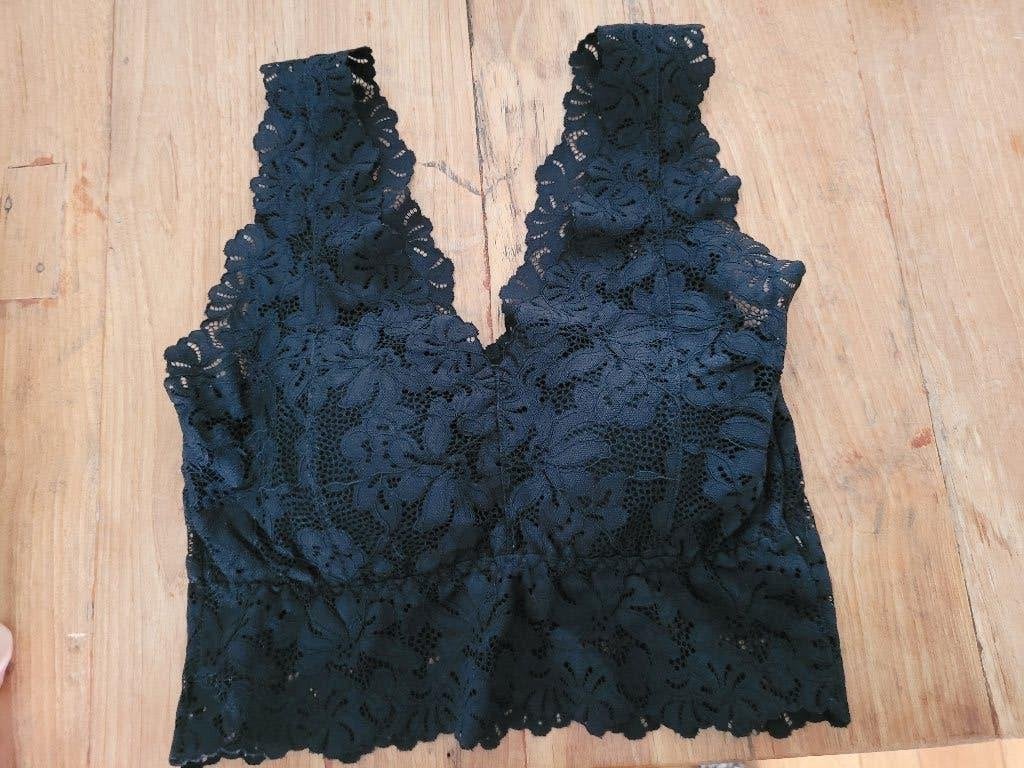 Sexy zwart kanten bustier bh topje festival top mt S Nieuw, Ophalen of Verzenden, Zwart, BH