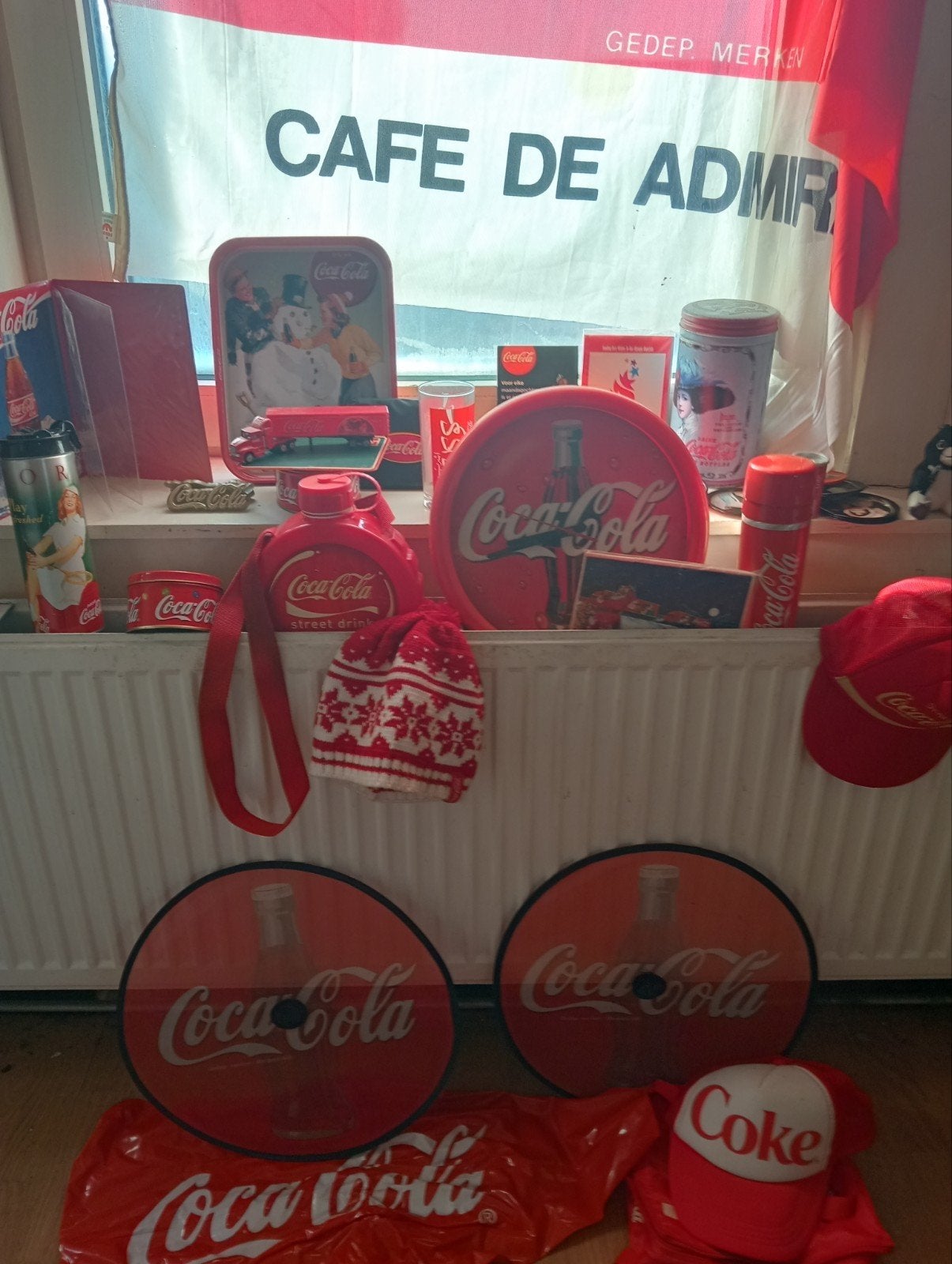 Coca Cola verzameling 34 diverse items, Verzamelen, Verzenden, Gebruikt, Gebruiksvoorwerp