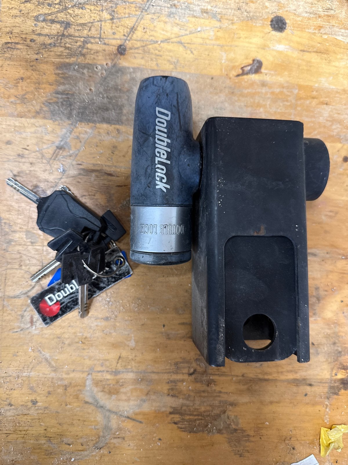 DoubleLock buitenboordmotor slot met sleutels, Ophalen of Verzenden, Gebruikt