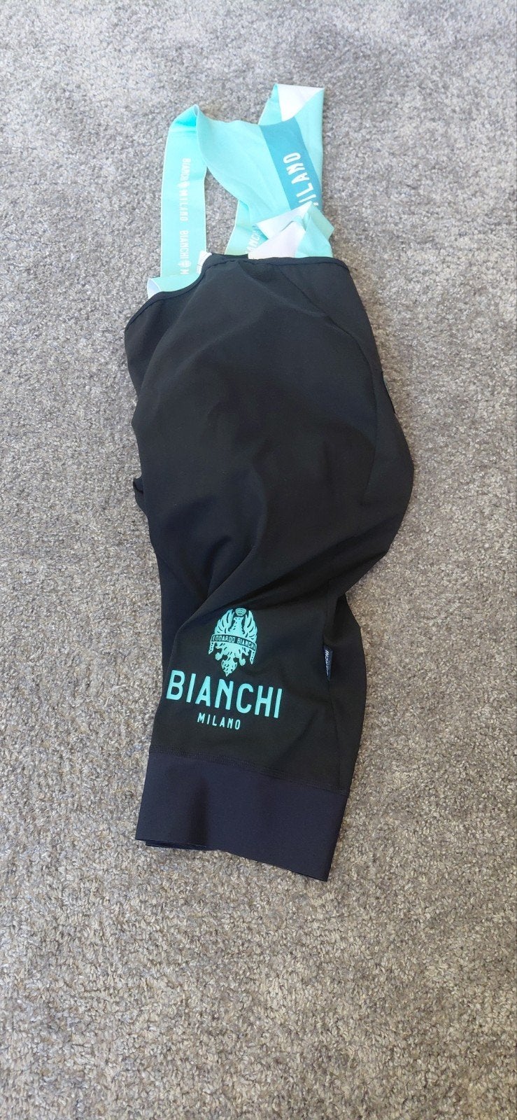 Bianchi Milano Mantello fietsbroek met bretels - Maat XL, Ophalen of Verzenden, Zo goed als nieuw