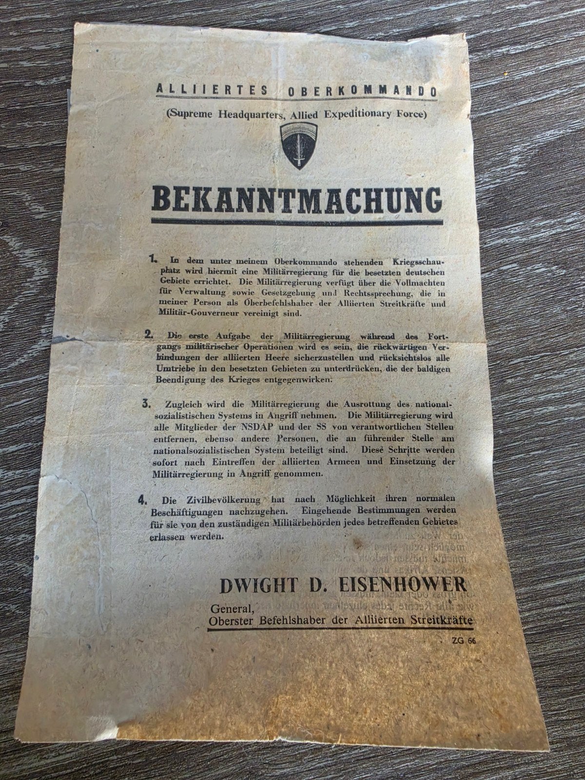 US strooi pamflet wo2 (1), Ophalen of Verzenden, Landmacht, Amerika, Foto of Poster