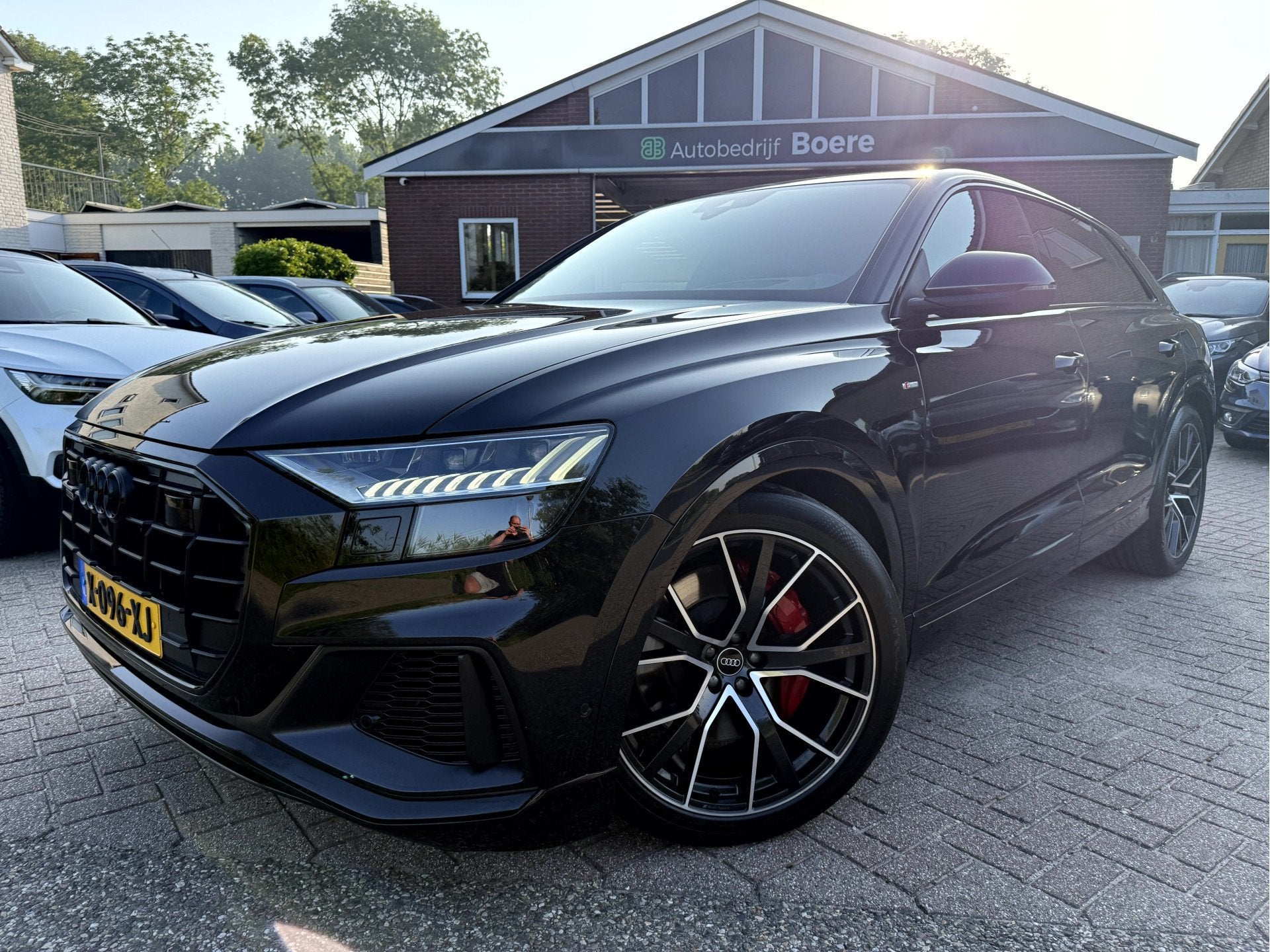 Audi Q8 55 TFSI e quattro Pro Line Plus 22'', Adap.Cruise, 3, Automaat, Gebruikt, 2995 cc, Zwart