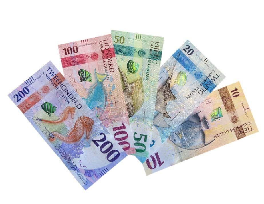 Curaçao en Sint Maarten serie 10 t/m 200 Caribische gulden, Postzegels en Munten, Ophalen of Verzenden, Koningin Wilhelmina, Setje