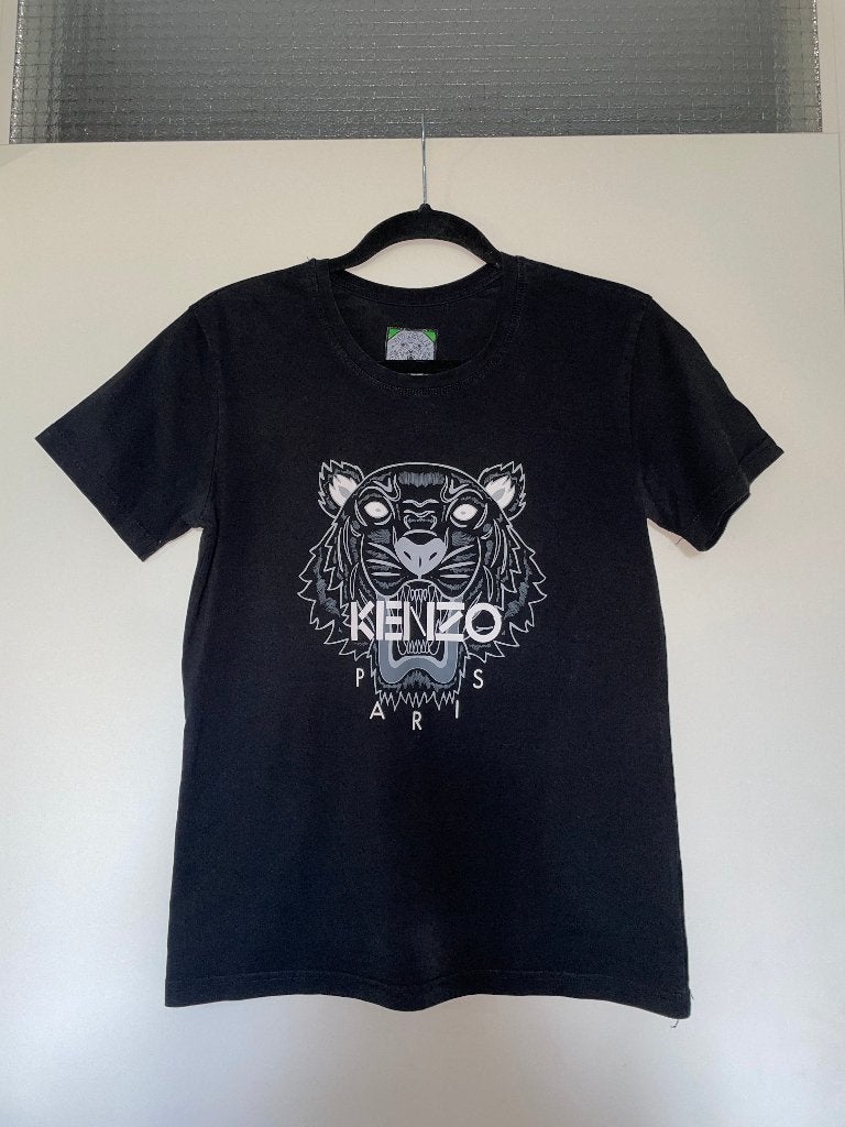 dames zwart t-shirt met tijger paris logo opdruk mt M, Maat 38/40 (M), Boetiek, Zwart, Ophalen of Verzenden