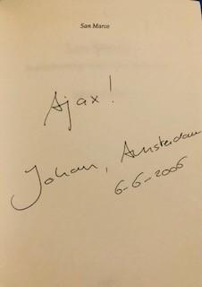 Gesigneerd, Johan Faber, San Marco. Marco van Basten. Ajax, Ophalen of Verzenden, Zo goed als nieuw, Johan Faber, Balsport