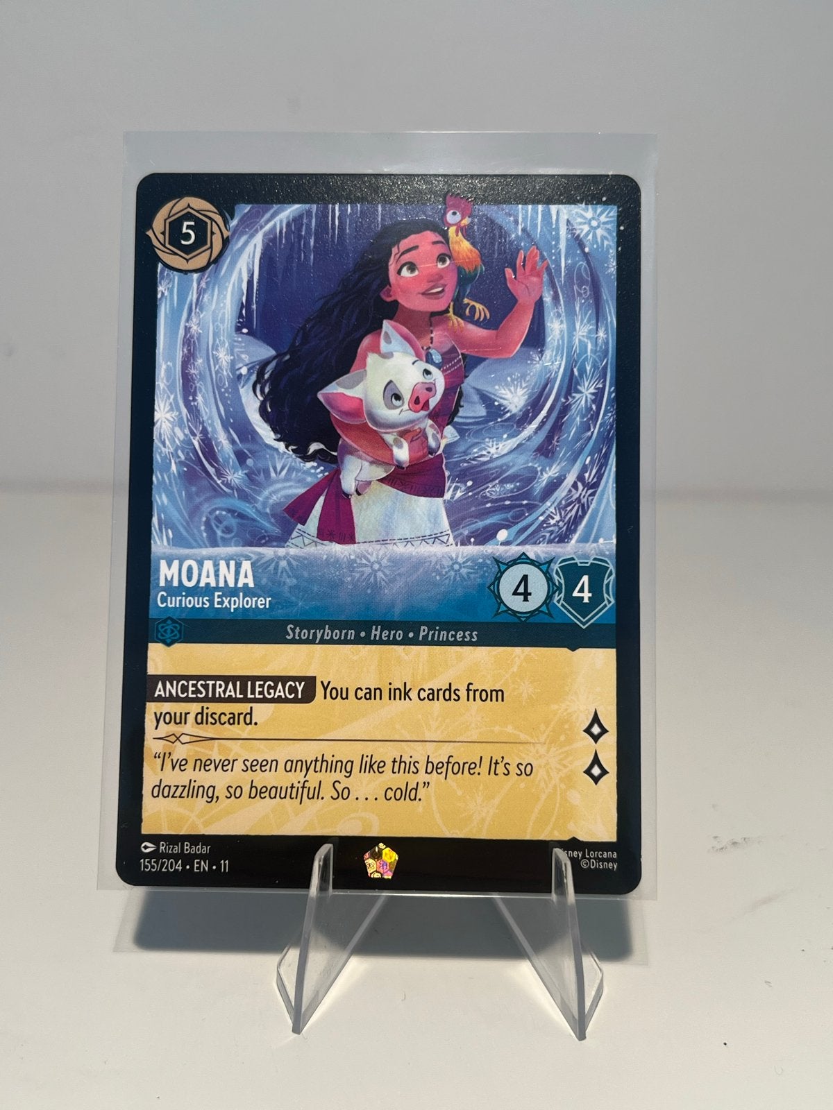 Moana 155/204 Legendary, Ophalen of Verzenden, Zo goed als nieuw, Losse kaart, Foil