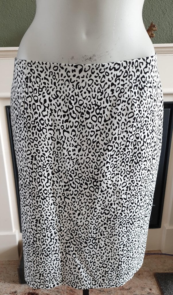 Mongul zwart witte luipaard rok M 40 38 rokje, Kleding | Dames, Maat 38/40 (M), Mongul, Verzenden, Wit