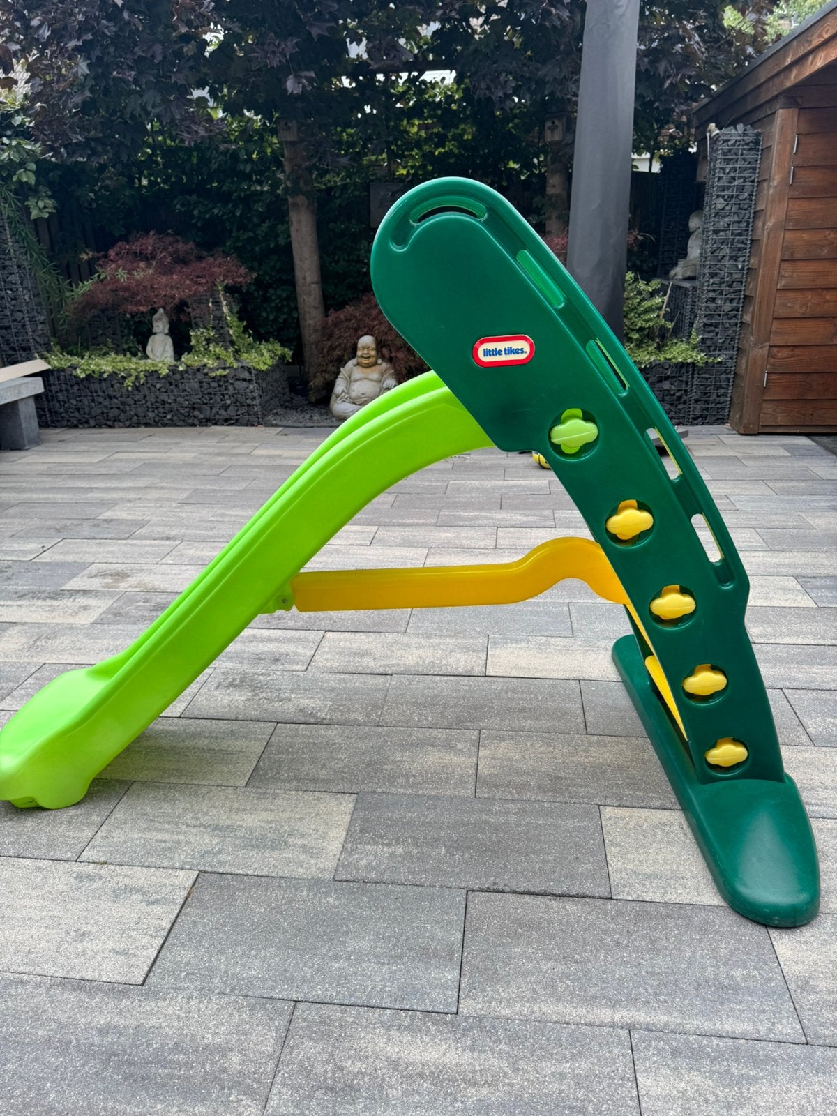 Little tikes glijbaan groen/ geel, Ophalen, Gebruikt, Glijbaan
